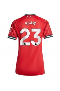 Fotbalové Dres Manchester United Luke Shaw #23 Dámské Domácí Oblečení 2025-26 Krátký Rukáv